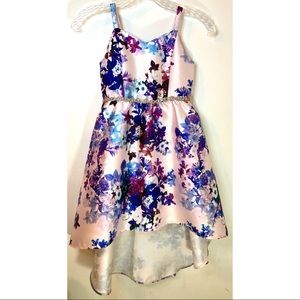 Rare Editions | Beautiful Fancy Little Girl Dress. Purple/Blue Flowers.
